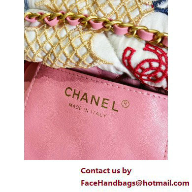 Chanel Lace Patchwork  &  Gold-Tone Metal CHANEL 22 Mini Handbag AS3980 Multicolor 2025